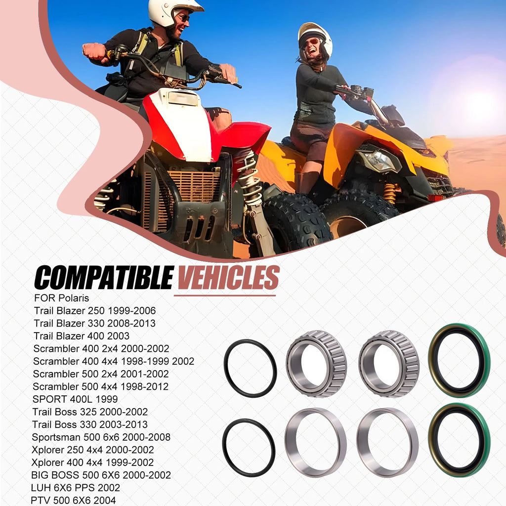 Rear Hub Bearing Seal Repair Kit for Polaris Trail Boss 330 (2003–2013)