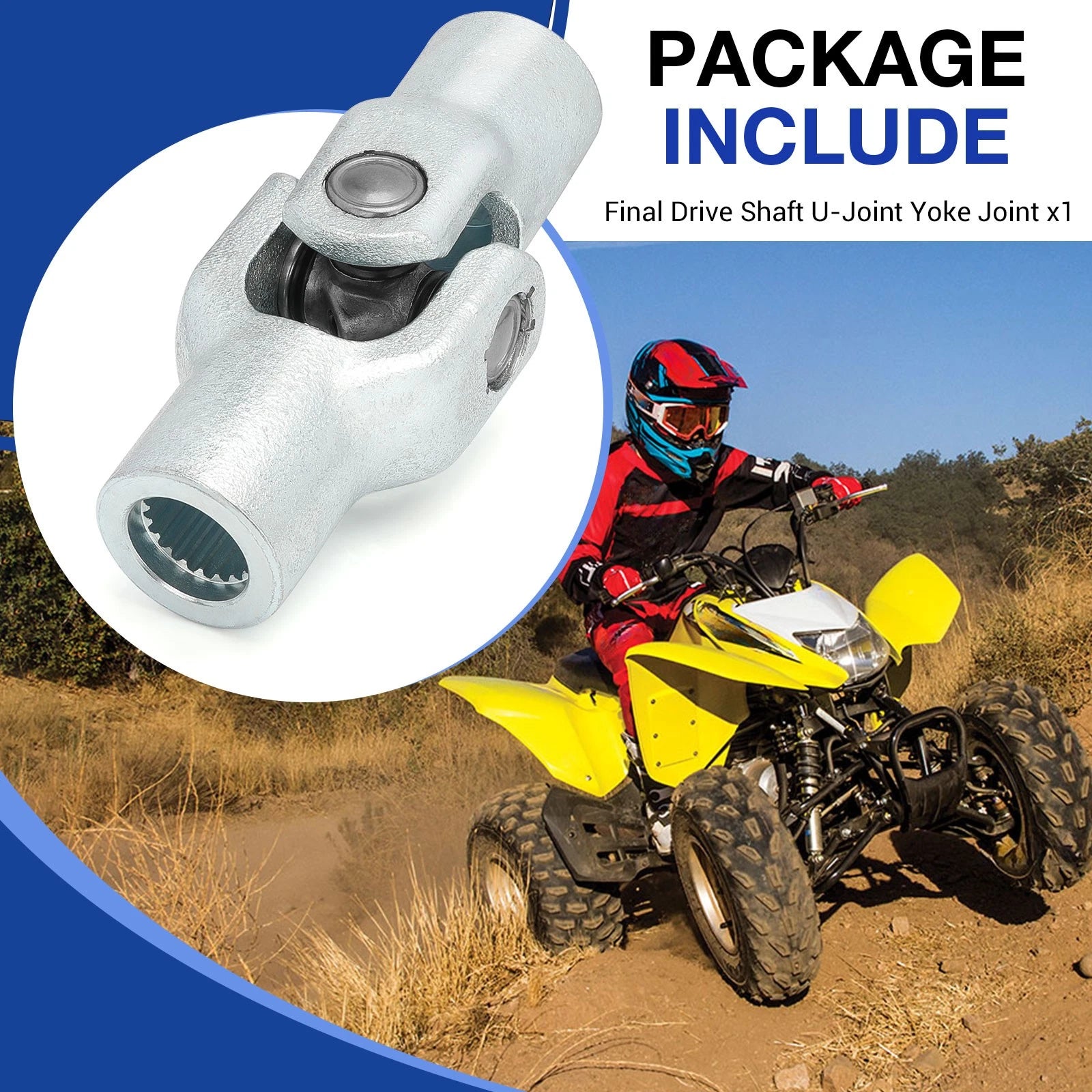 Final Drive Shaft U-Joint Yoke Joint for Honda Recon 250 (2002–2023) 40210-HN7-010