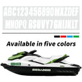 Set of 4 Boat Registration Decal Stickers A-Z & 0-9 White 3"