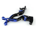 Adjustable Folding Brake Clutch Levers for Kawasaki Ninja 250R (2008–2012) - Blue