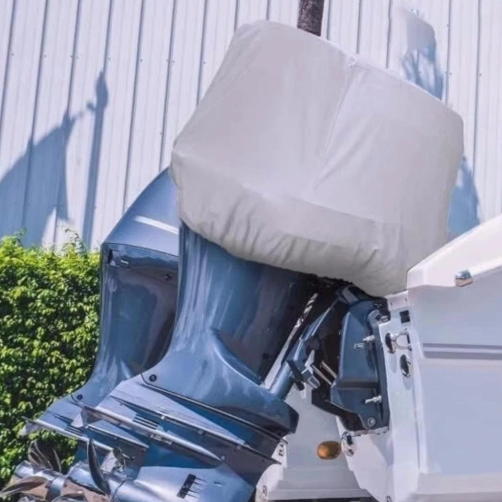 Outboard Motor Engine Cover for Universal (30-60 HP) Silver Trailerable