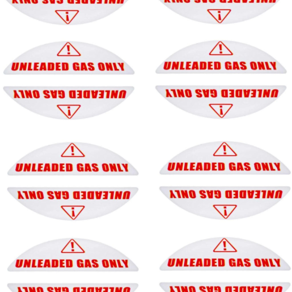 Set of 16 Unleaded Gas Only Stickers for Auto Shops