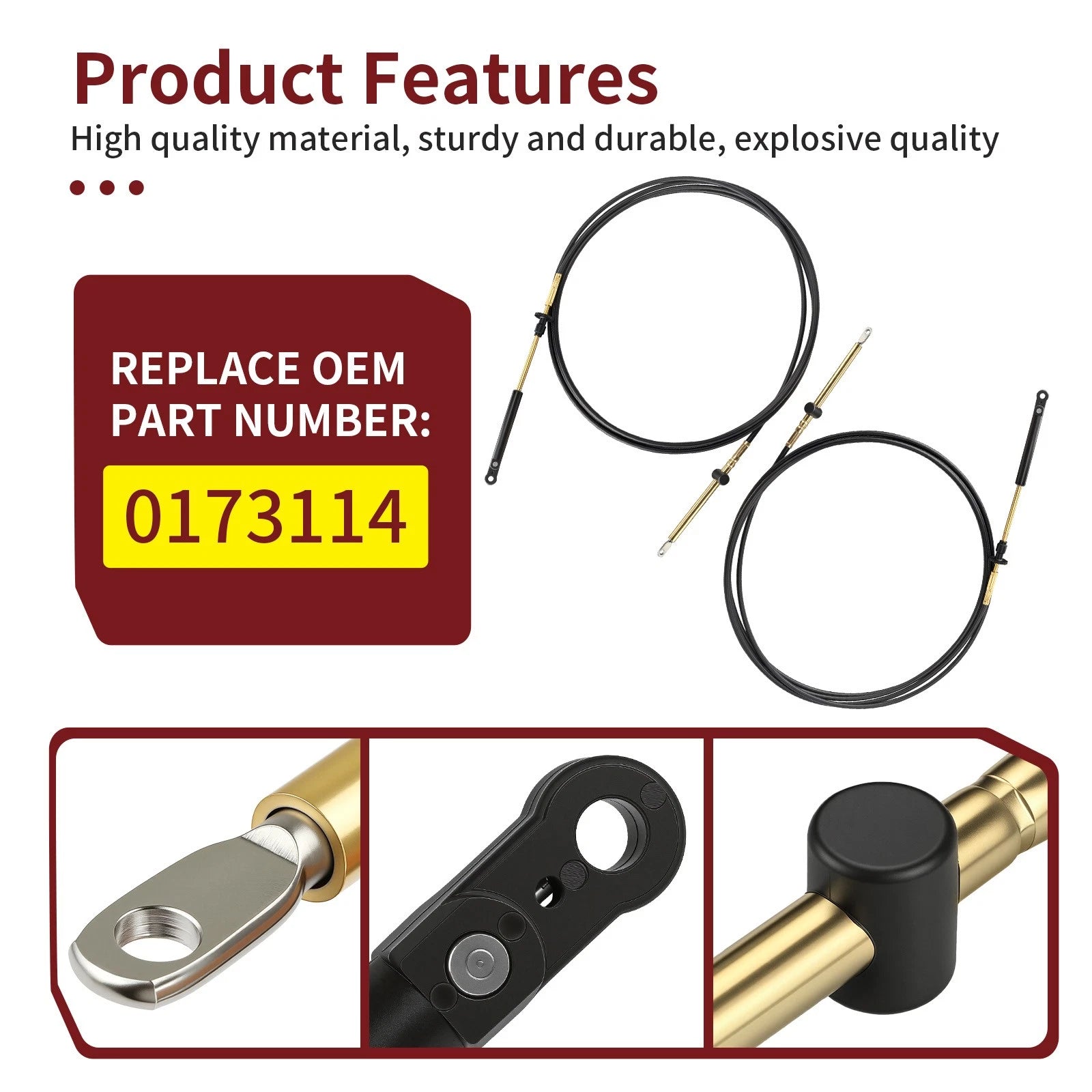 2X Throttle Shift Remote Control Cable for Johnson Evinrude OMC BRP (14') 0173114