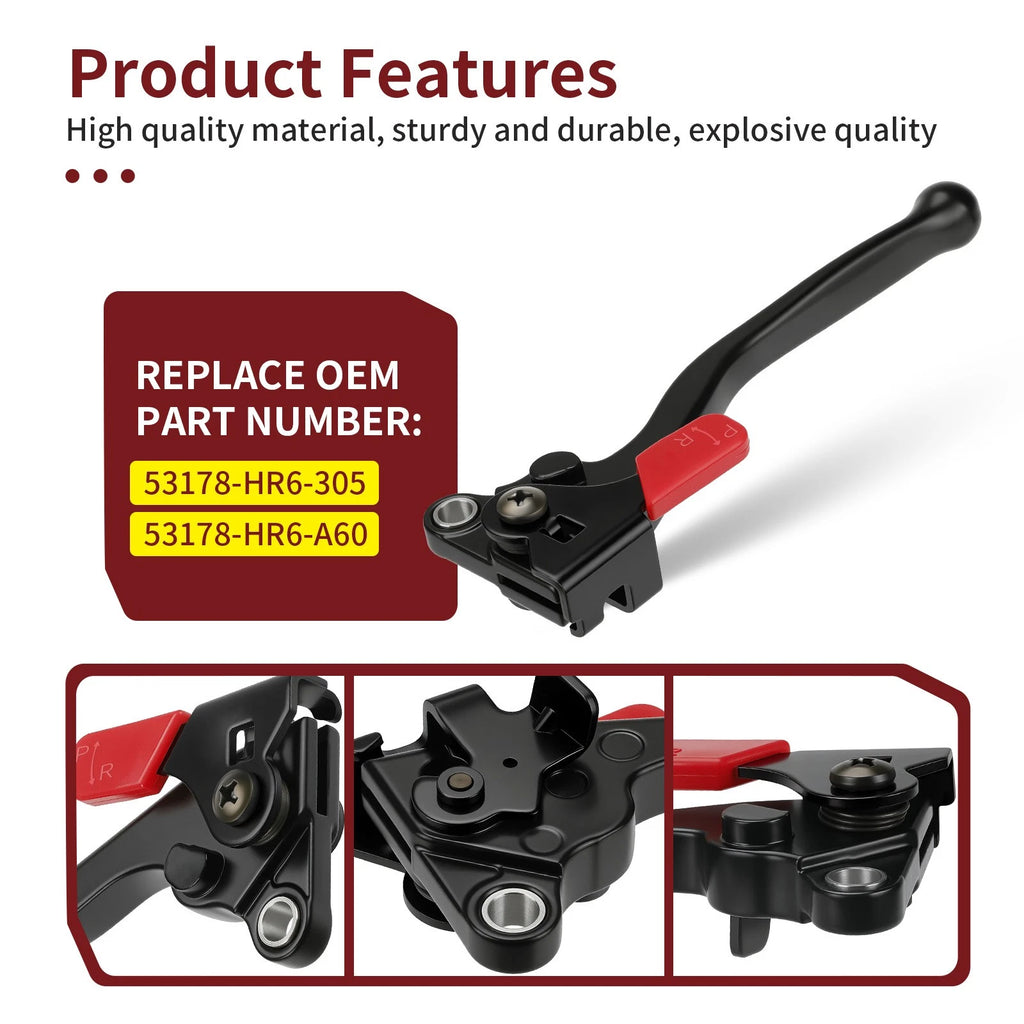 Left Hand Rear Brake Lever Parking Lock for Honda Recon 250 TRX250TE/TM (2016–2024)