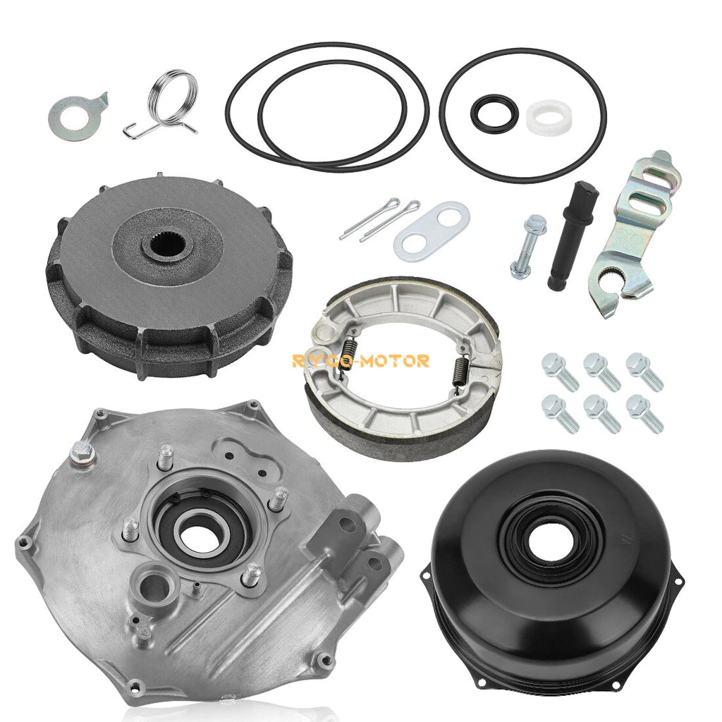 Rear Brake Drum Hub Plate Cover Shoes Bearing Seals for Honda Rancher 420 (2014–2024)