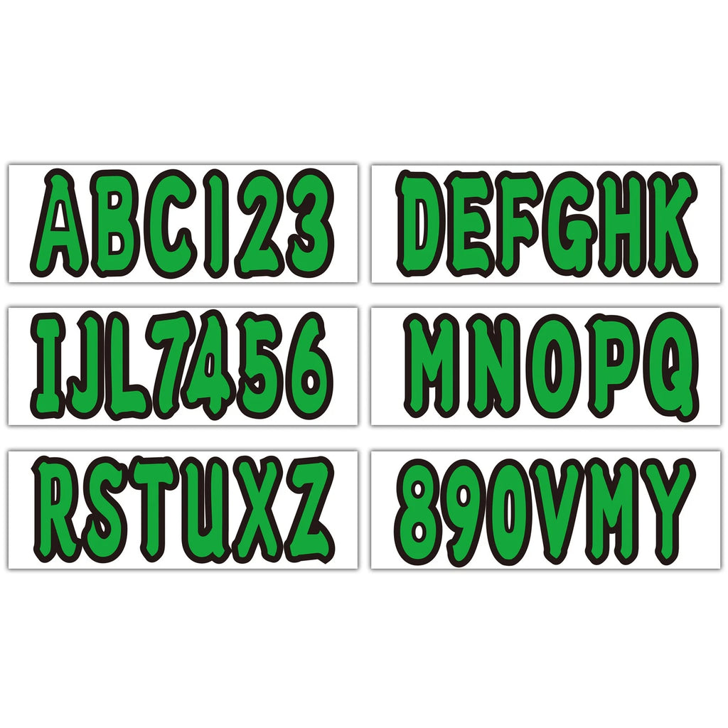 Set of 4 Watercraft Registration Numbers 3" Vinyl Decals for Boat JetSki