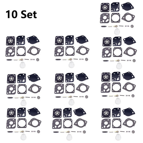 10X Carburetor Repair Kit for Poulan Ryobi Homelite Zama RB-117 (C1U-W19)
