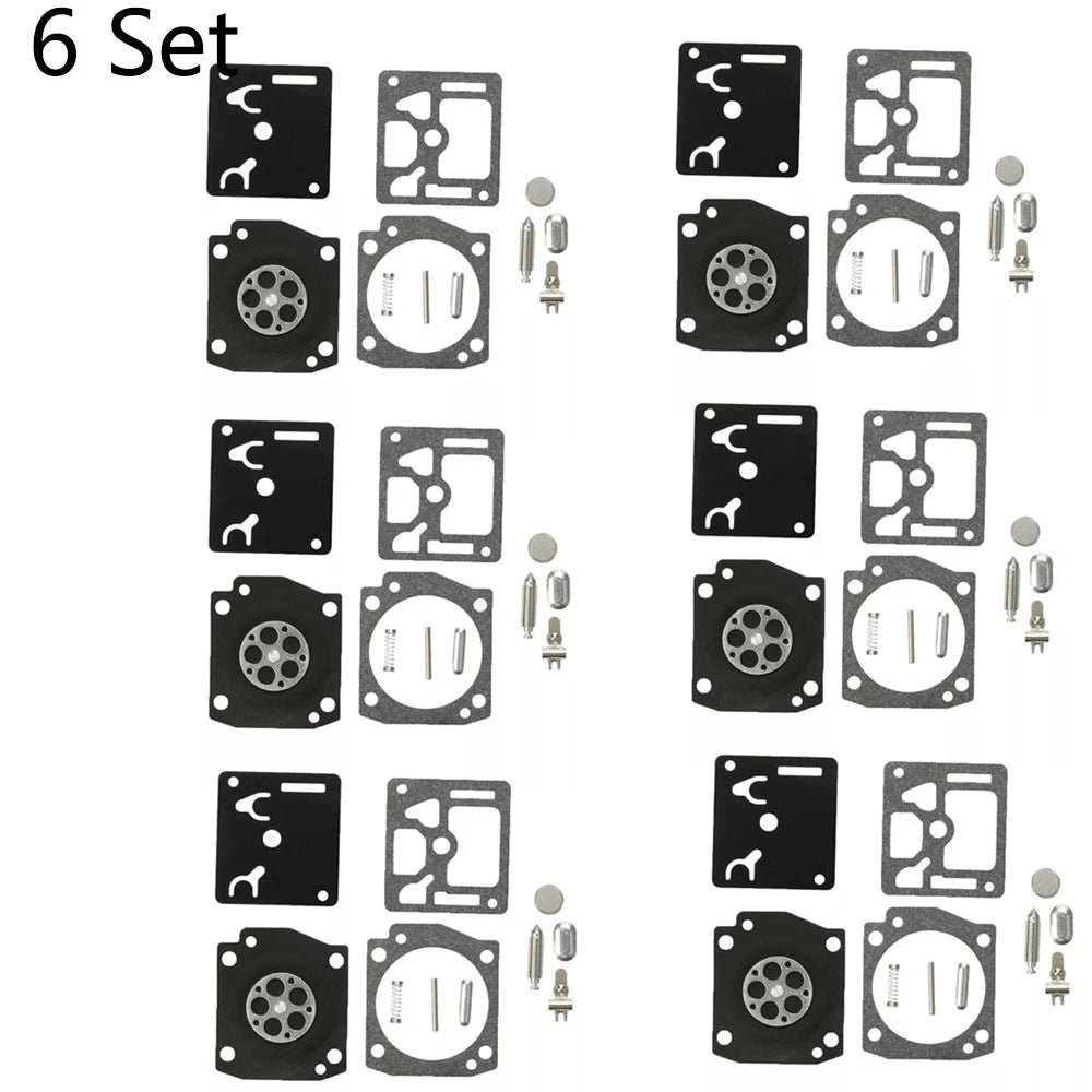 Set of 6 Carburetor Overhaul Rebuild Kits for Zama RB-122 Husqvarna 346XP 350 353