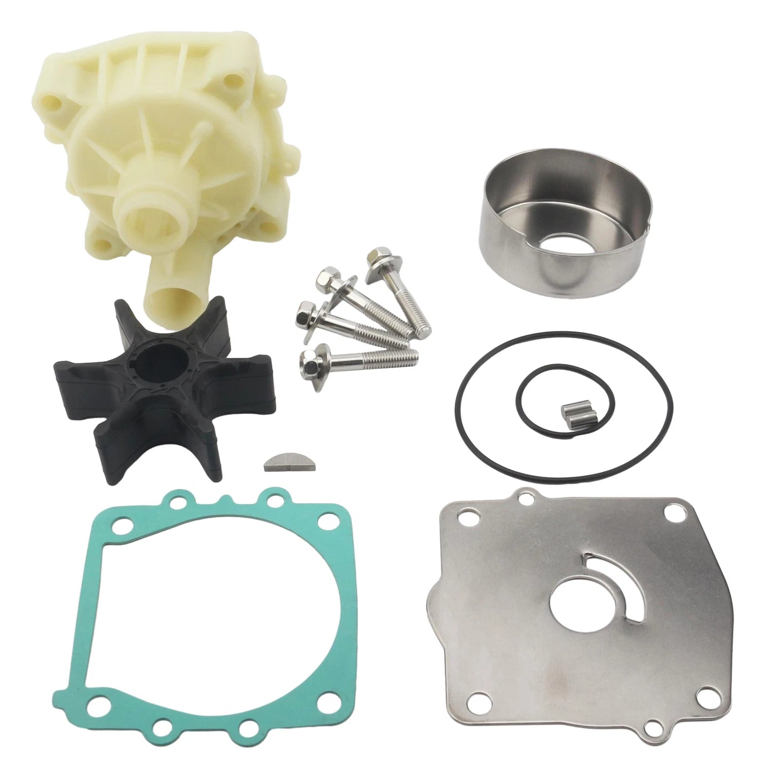Water Pump Impeller Repair Kit for Yamaha Outboard (6N6-W0078-01, 6N6-W0078-02-00)