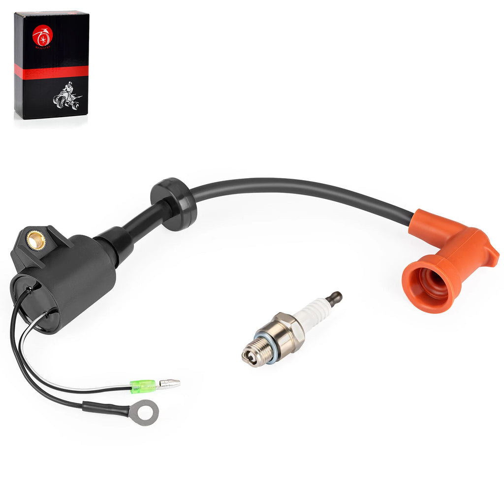 Ignition Coil & Spark Plug for Yamaha Outboard 2-Stroke 9.9-250 HP (63V-85570-00)