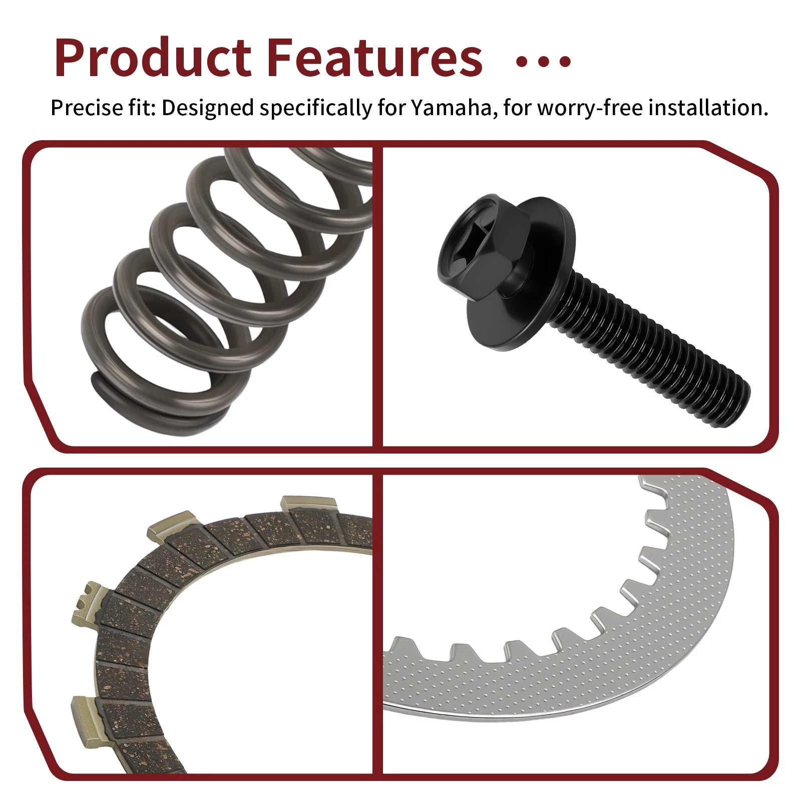 Clutch Friction & Steel Plates Kit for Yamaha YZ250 (2002–2024) #3XK-16321-00-00