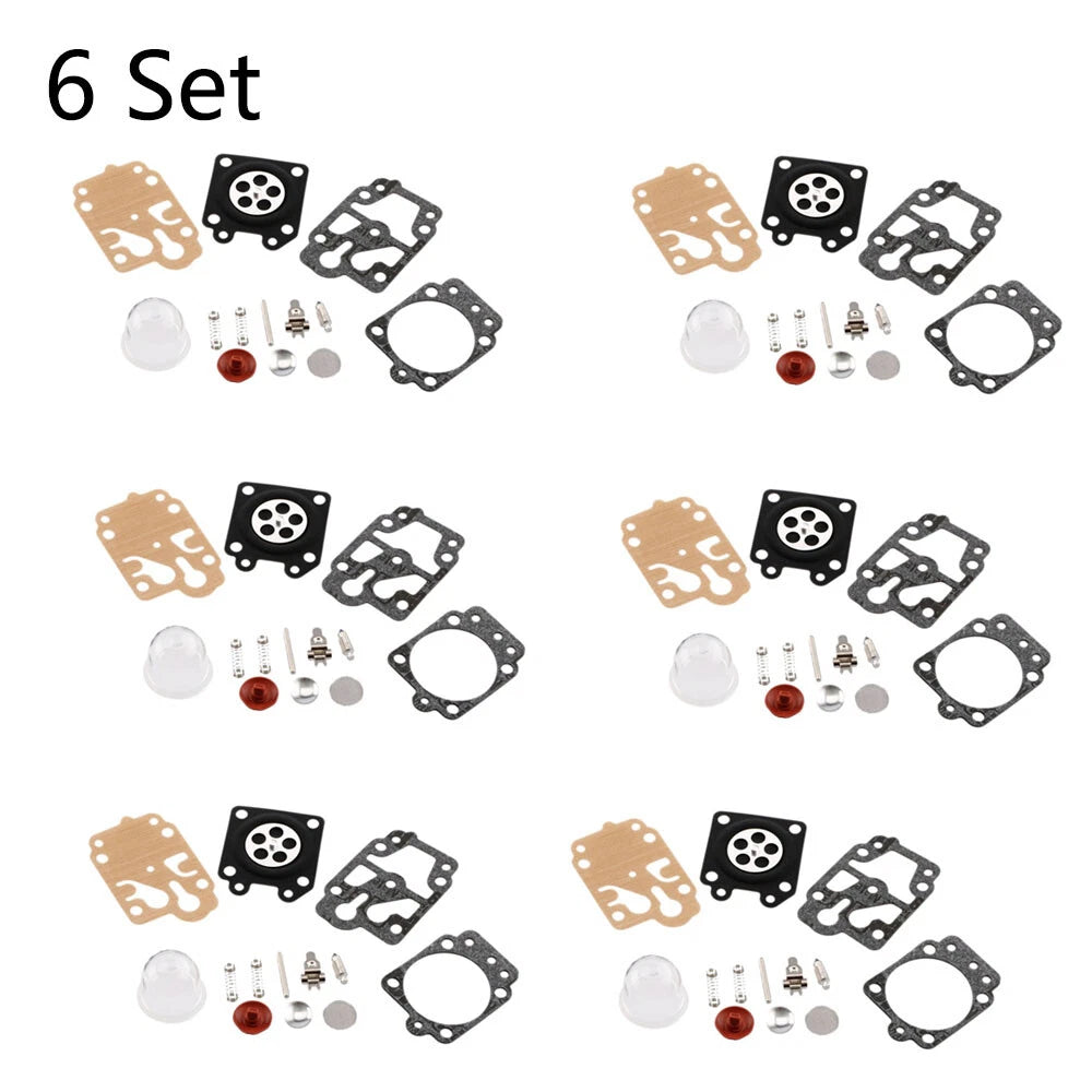 Set of 6 Carburetor Repair Kits for Honda CG260 CG330 Walbro 43CC 52CC