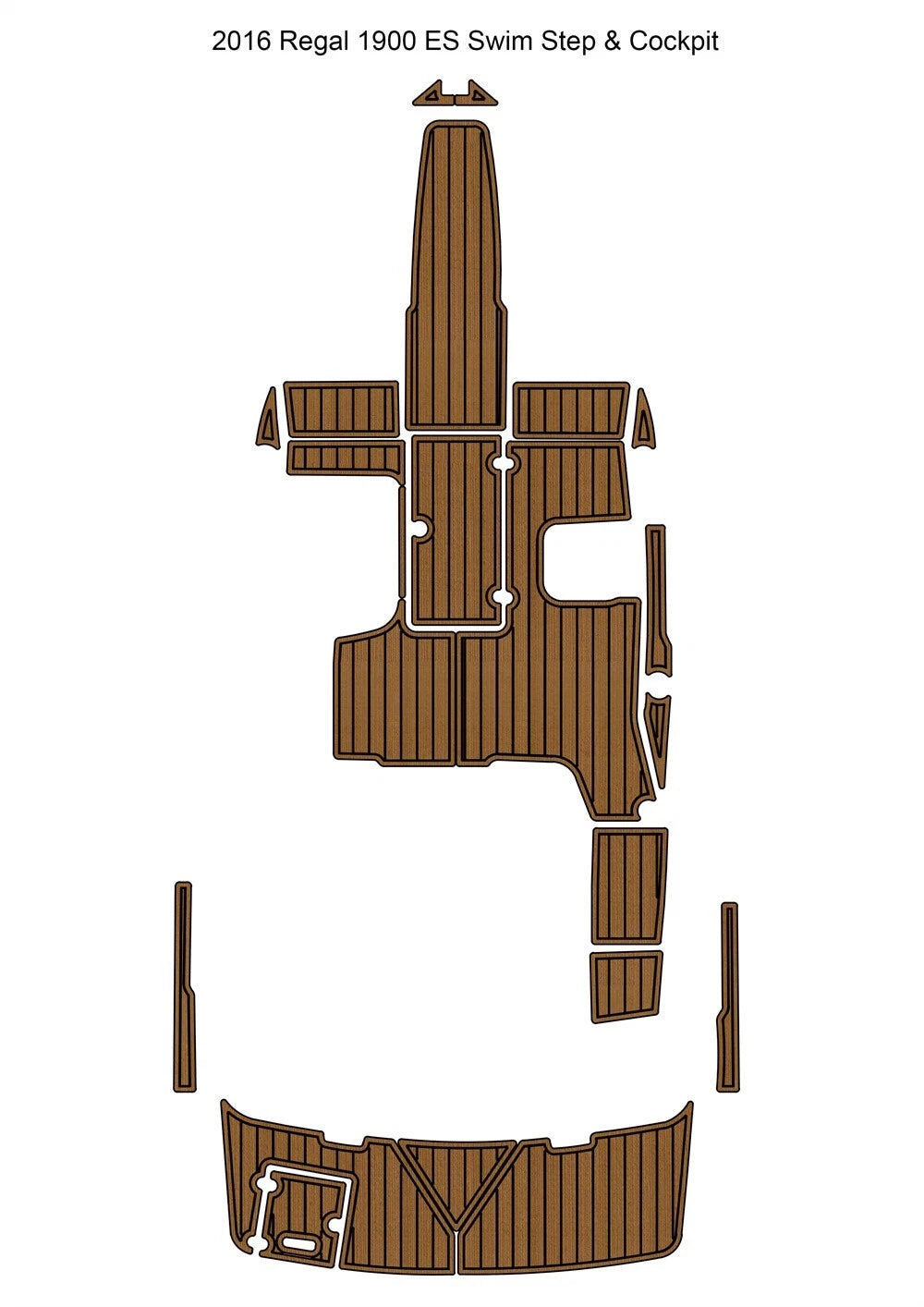 EVA Foam Teak Decking Flooring Mat for Regal 1900 ES (2016)