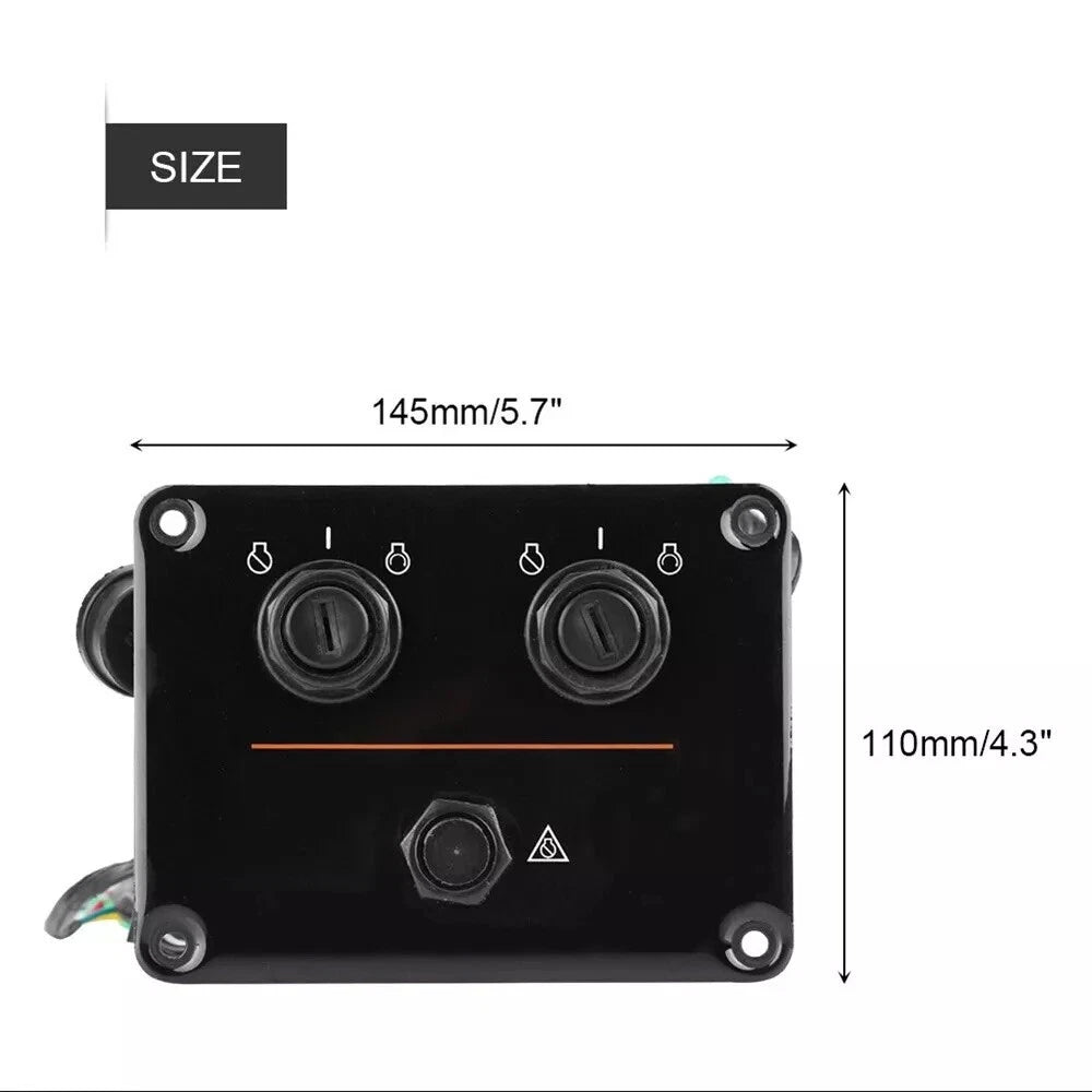 Top Twin Dual Key Switch Assembly for Yamaha (6K1-82570-08, 6K1-82570-13-00)