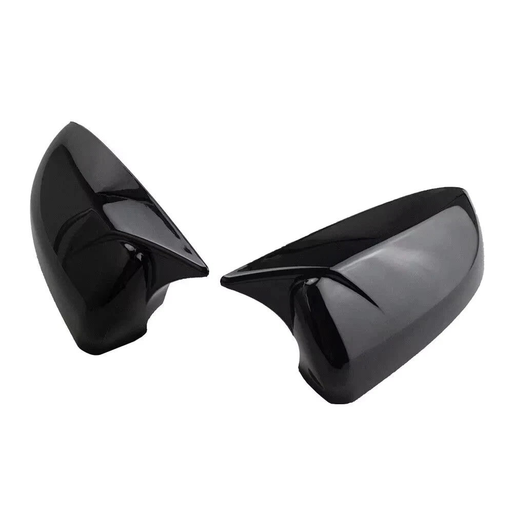 2X Gloss Black Side Wing Mirror Cap Covers for BMW X5 E70 X6 E71 (2008–2013)