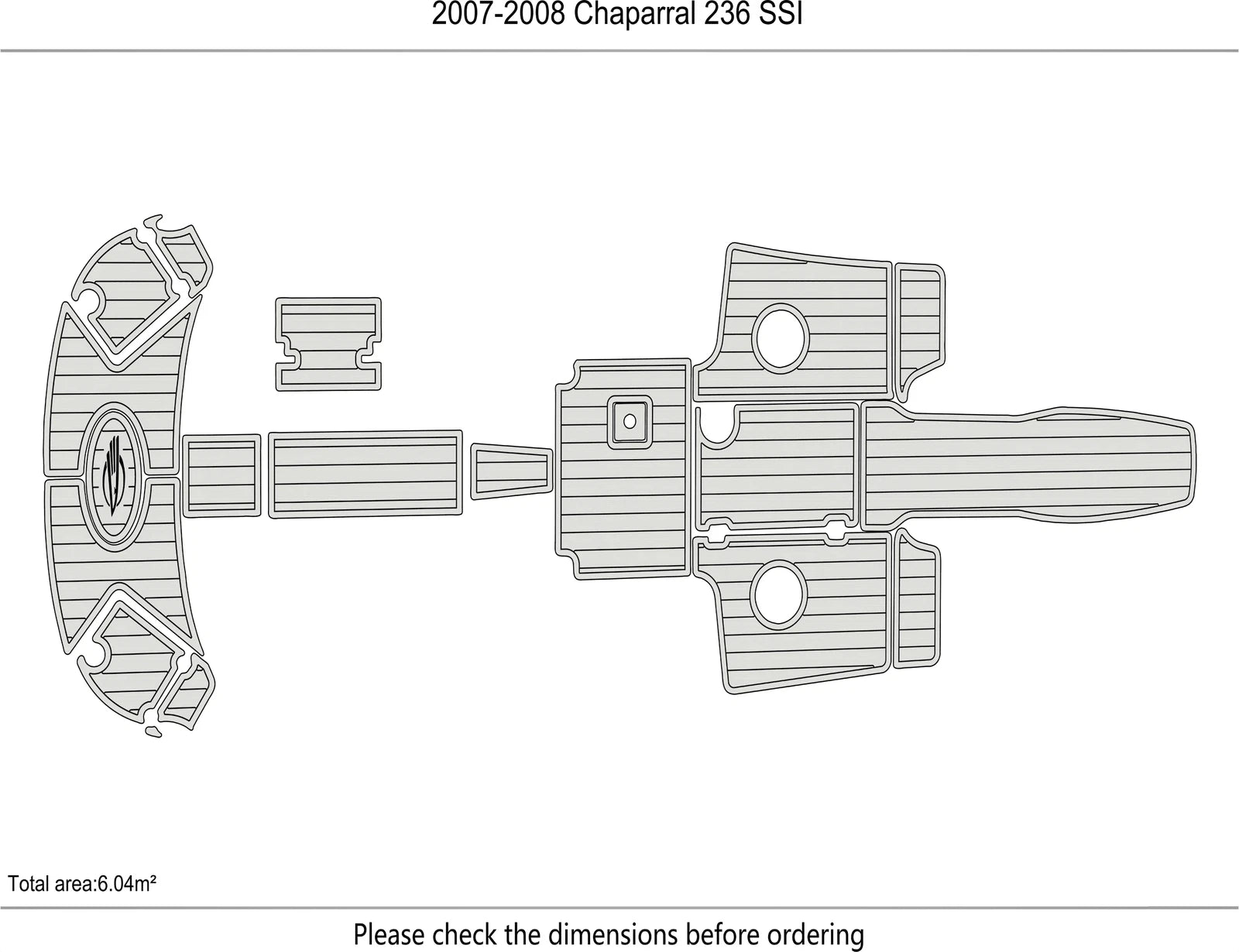 EVA Foam Pad Floor for Chaparral 236 SSI (2007)