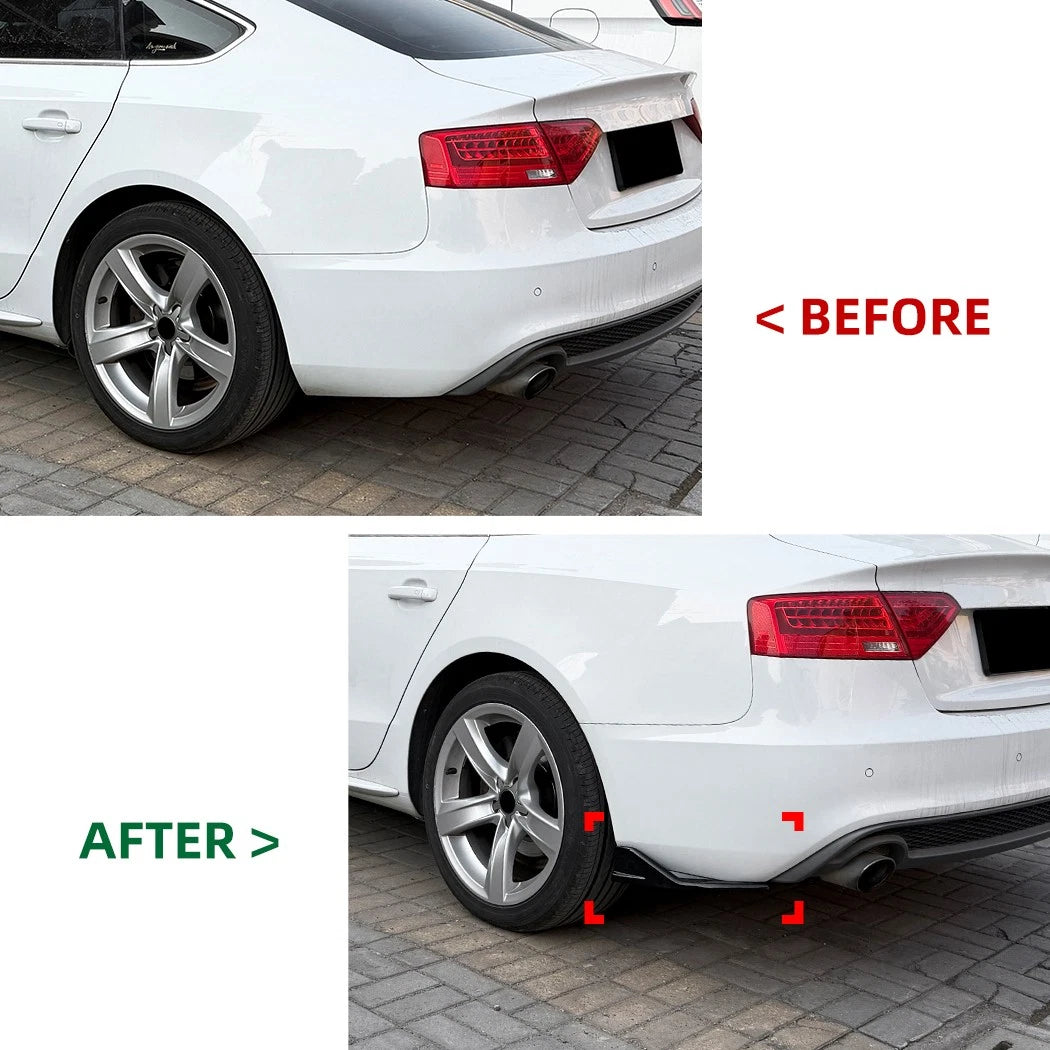 Pair Gloss Black Side Corner Splitter for Audi S5 8T (2013–2016)