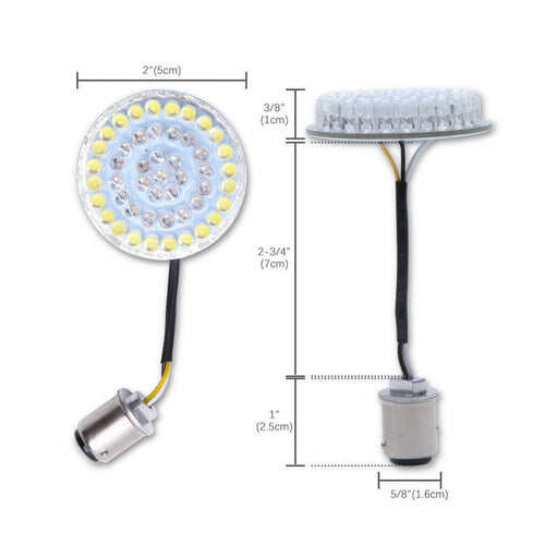 1156 Rear LED Turn Signal Insert Lights for Harley Dyna Touring (883)