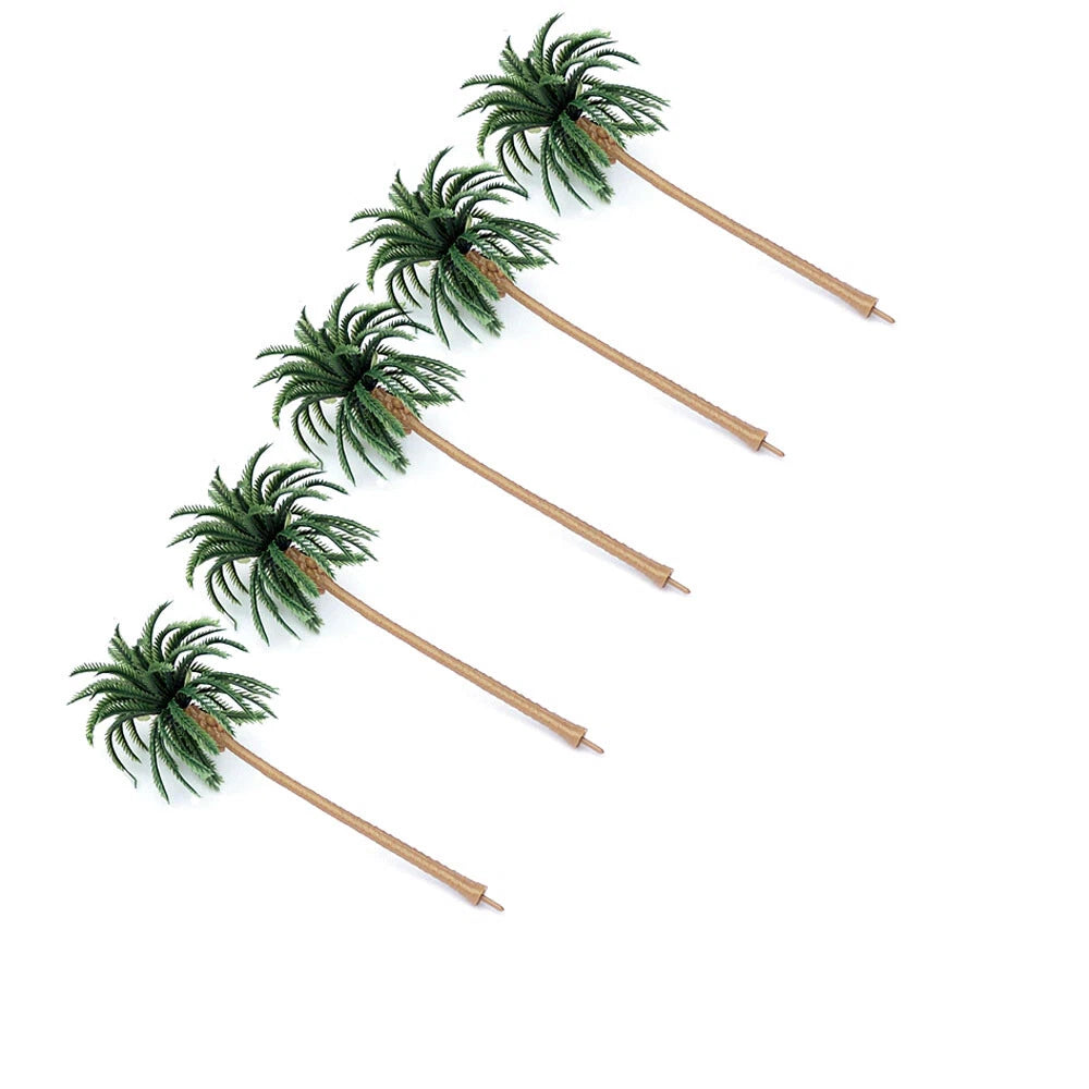15Pcs Coconut Palm Tree Landscape Ornament for Garden Park Railroad