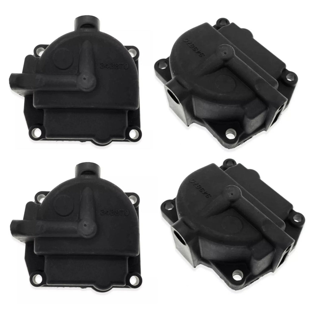 Set of 4 Carburetor Float Bowl Chambers for Johnson Evinrude 433000 766418 343870