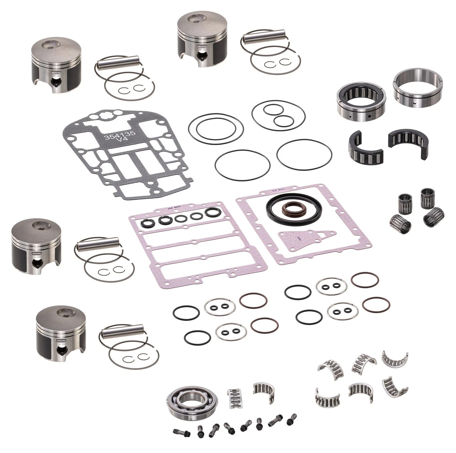 Powerhead Piston Gasket Rebuild Kit for Johnson Evinrude 115 130 V4 (2004–2023)