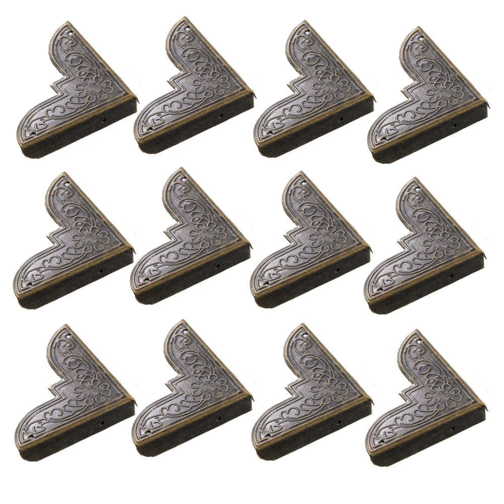 12Pcs Vintage Corner Protector for Jewelry Box Wood Cases (50mm)
