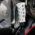 Universal V2 Slotted Pistol Grip Manual Gear Shift Knob - Silver