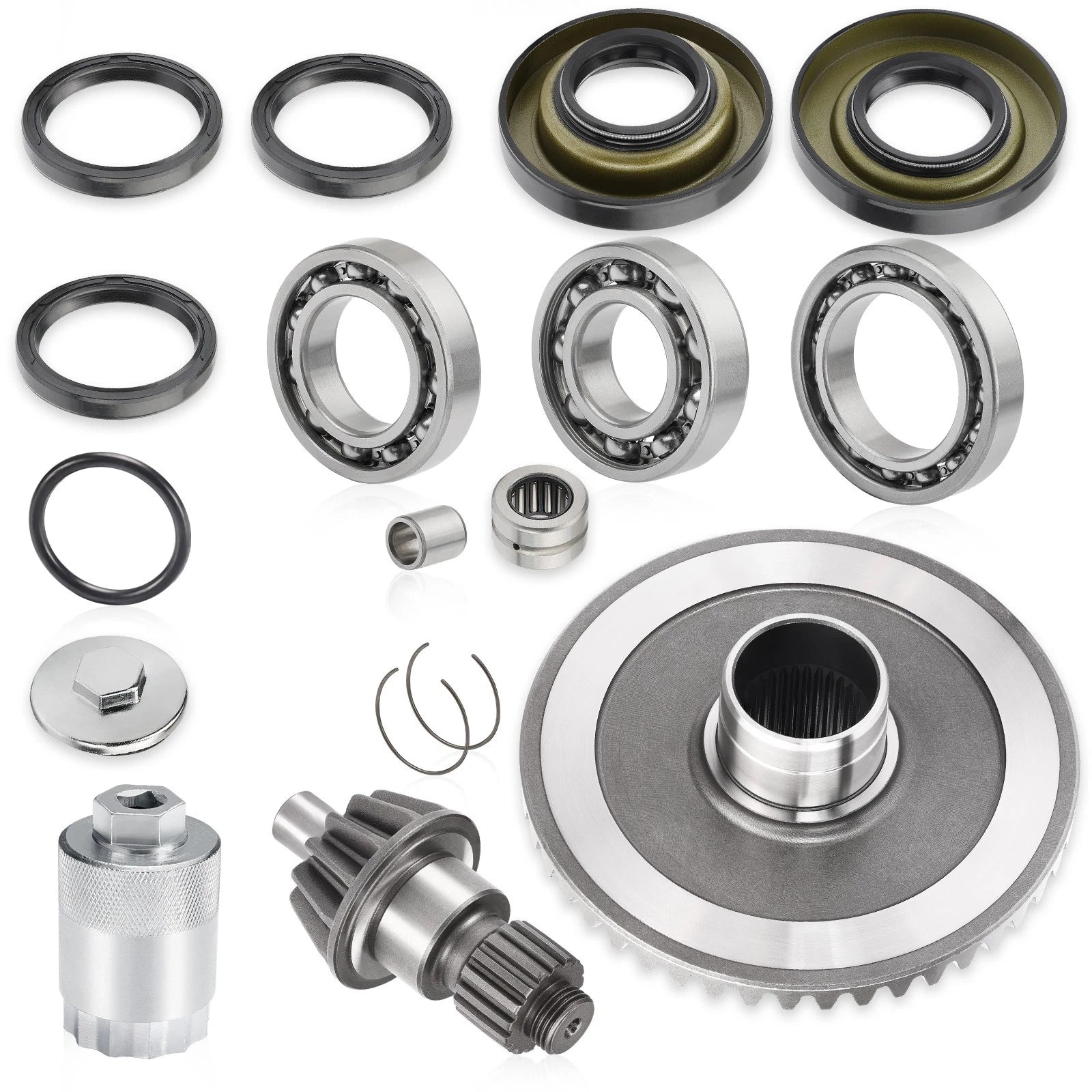 Rear Differential Ring Pinion Gear Bearing Seal Kit for Honda TRX250 (2001–2009)