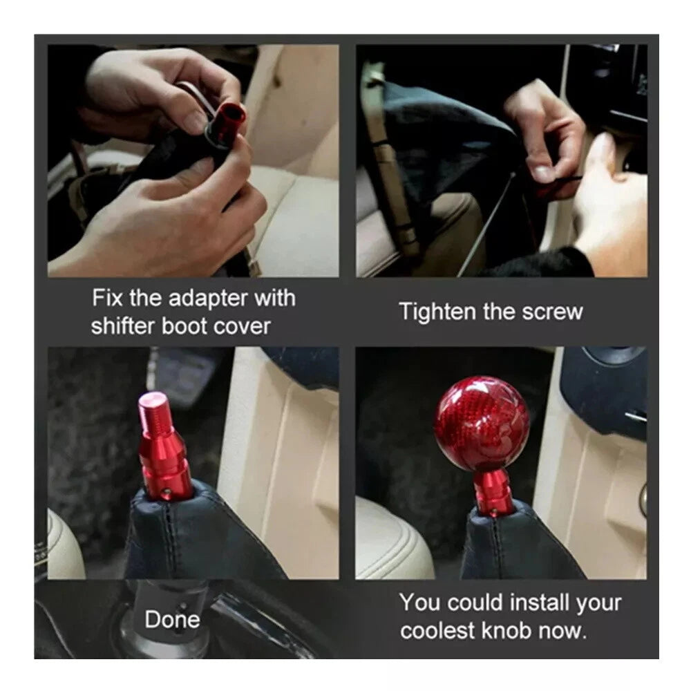 M10x1.5 Aluminum Shift Knob Adapter for Universal Non-Threaded Shifters