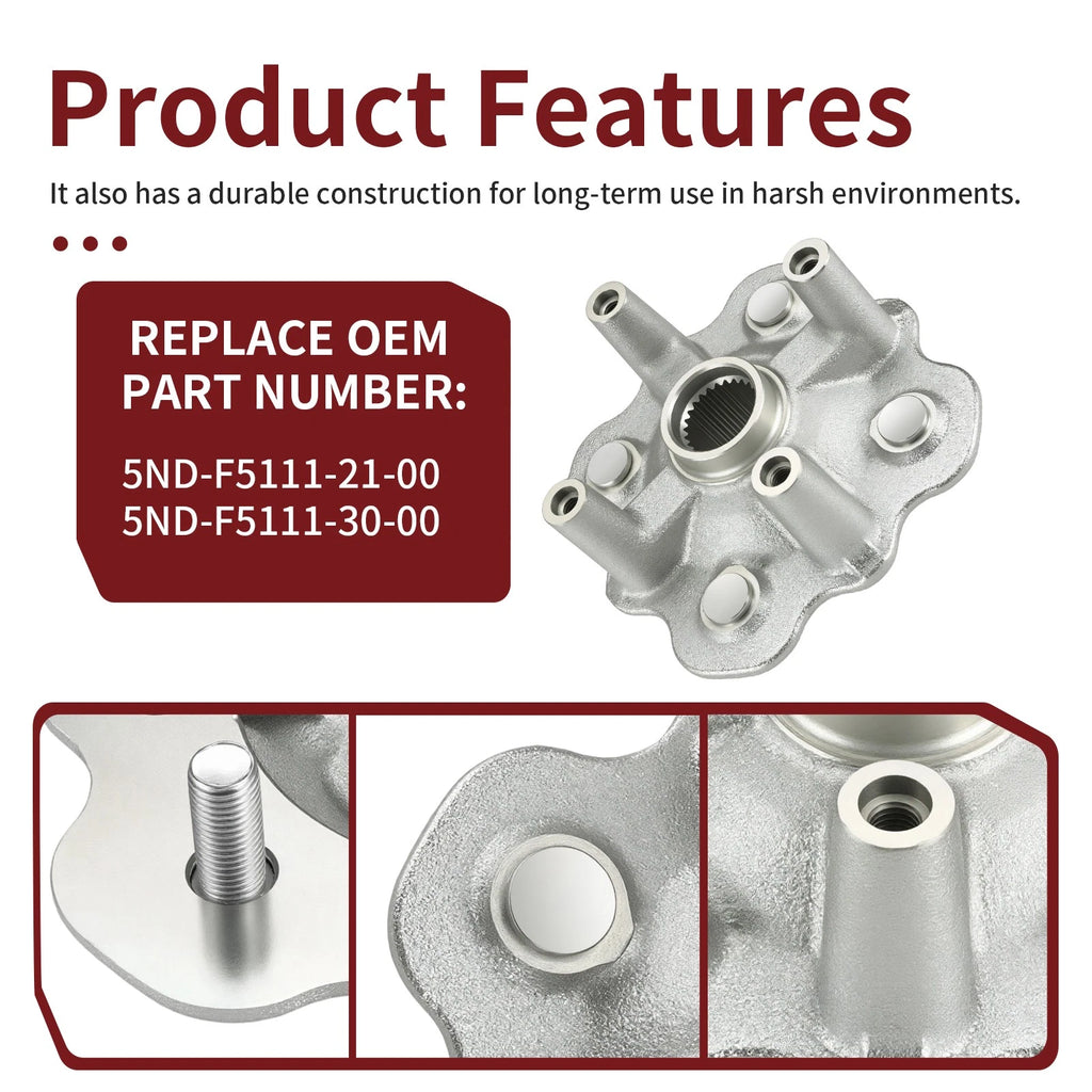 Front Wheel Hub for Yamaha Kodiak 400 YFM400A/YFM400F (2003–2006)