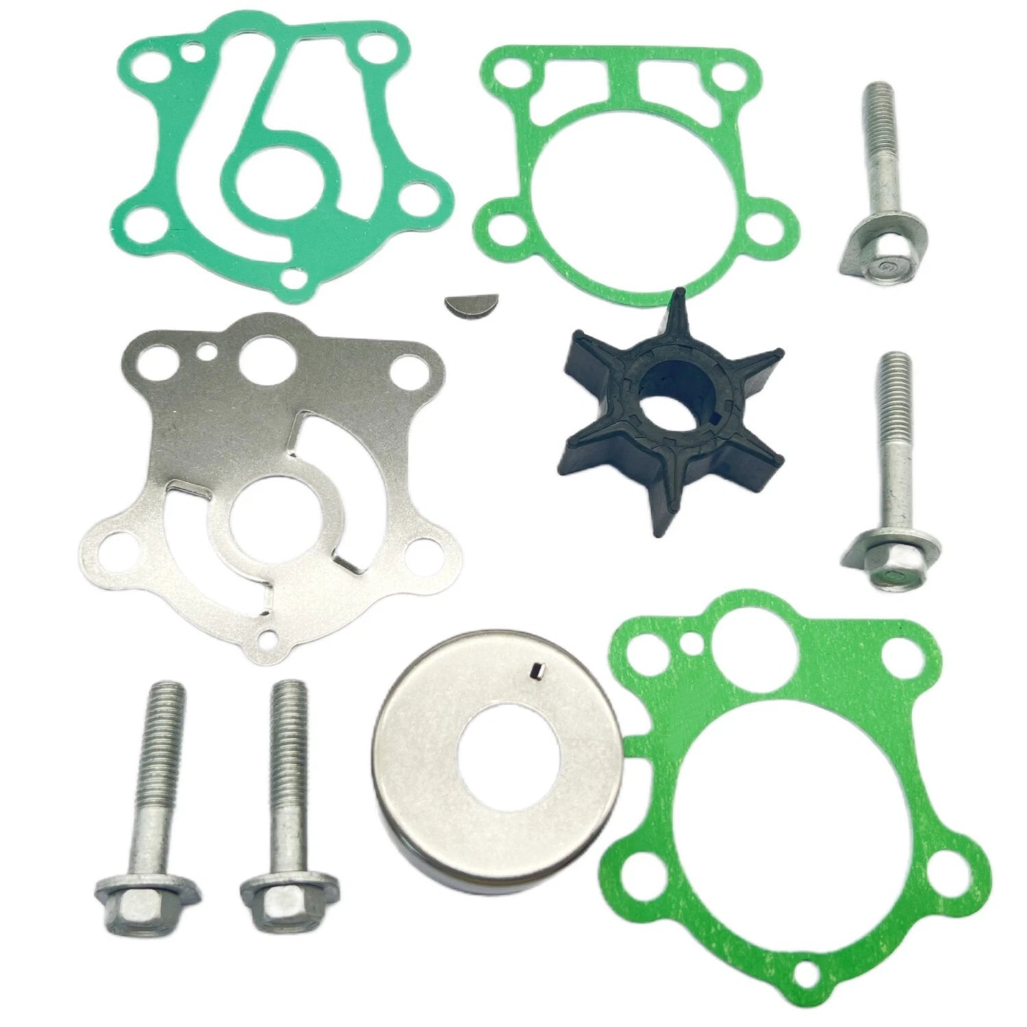 Water Pump Impeller Repair Kit for Yamaha 2 Str 25 30 HP (6J8-W0078-A1)