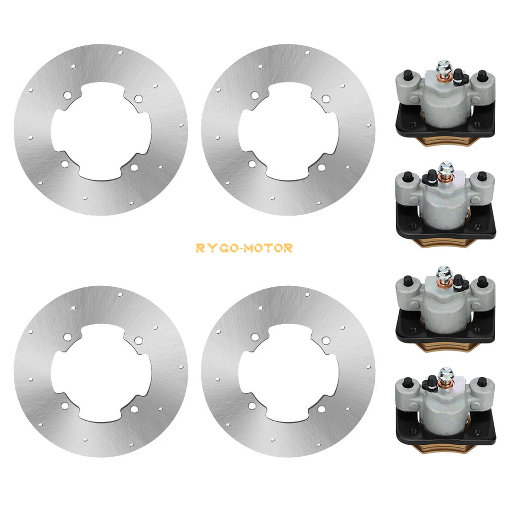 Front Rear Brake Calipers & Disc Rotors for Arctic Cat Wildcat Trail 700 (2014–2017)
