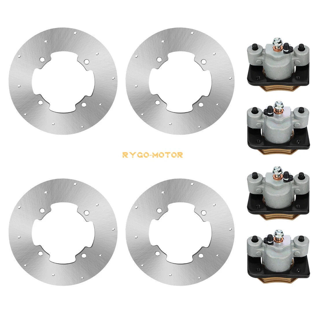 Front Rear Brake Calipers & Disc Rotors for Arctic Cat Wildcat Trail 700 (2014–2017)