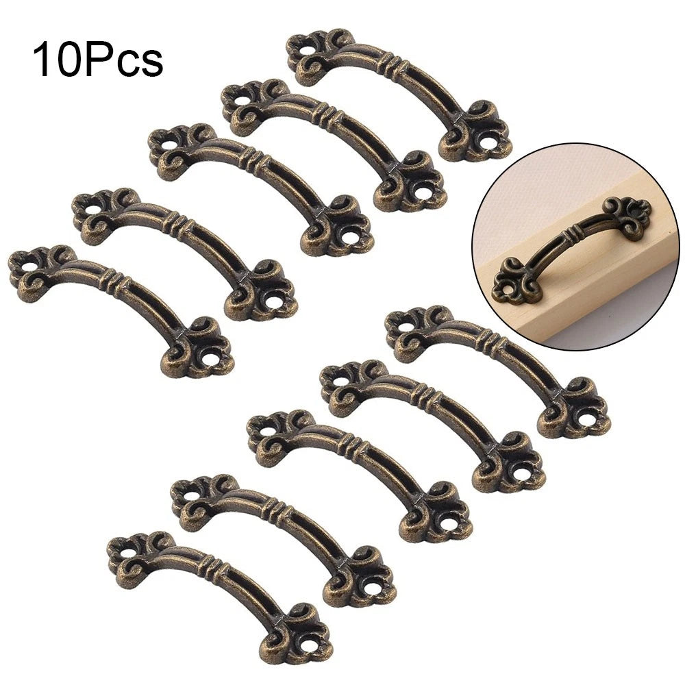 10pcs Antique Bronze Drawer Knob Pulls for Jewelry Box/Cabinet Hardware
