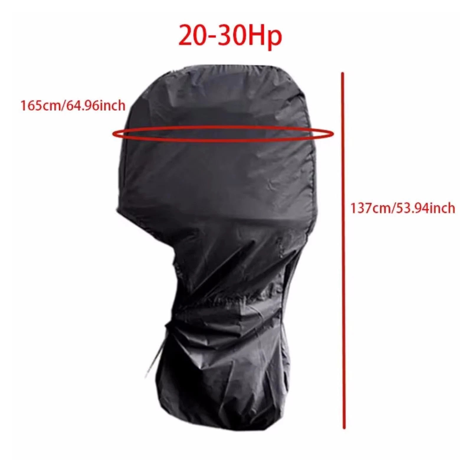 Waterproof Outboard Motor Cover for 20-30 HP Boat Engines (Full Coverage)