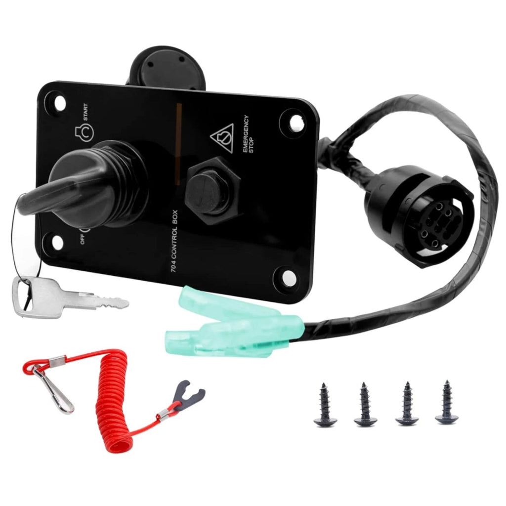 Outboard Single Engine Key Switch Assembly for Yamaha (704-82570-12-00)
