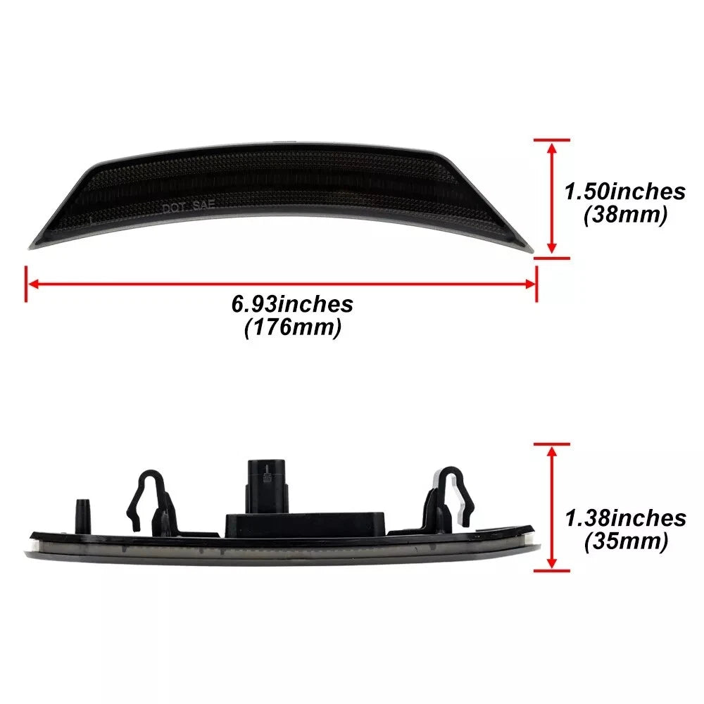2X LED Smoke Amber Front Side Marker Lights for Chevrolet Trailblazer (2021–2024)