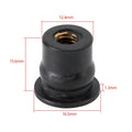 10X Screen & Fairing Rubber Well Nut M6 Brass Wellnuts 6mm for Motorcycle