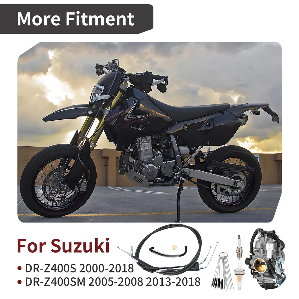 Carburetor with Cable & Fuel Filter for Suzuki DRZ400S (2000–2018) 13200-29FB4