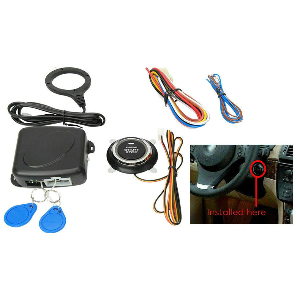 Ignition Switch RFID Engine Start Push Button for Most Cars (2010–2023)