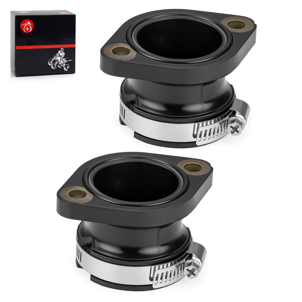2 Carburetor Flange Intake Boot for Polaris (3082439, 3082537, 3083306, 3085044)