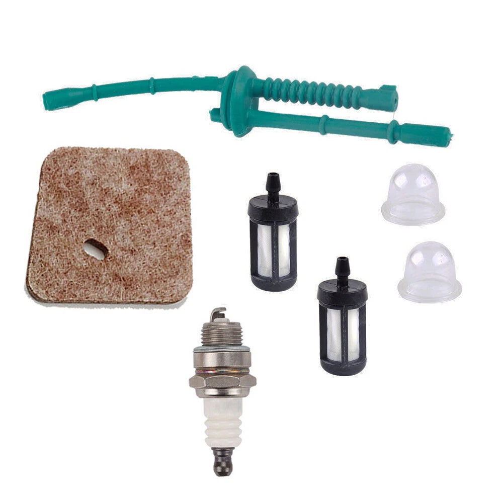 Air Fuel Filter Line Primer Bulb Spark Plug Kit for STIHL FS38 FS45 FS46 HL45 (No Years)