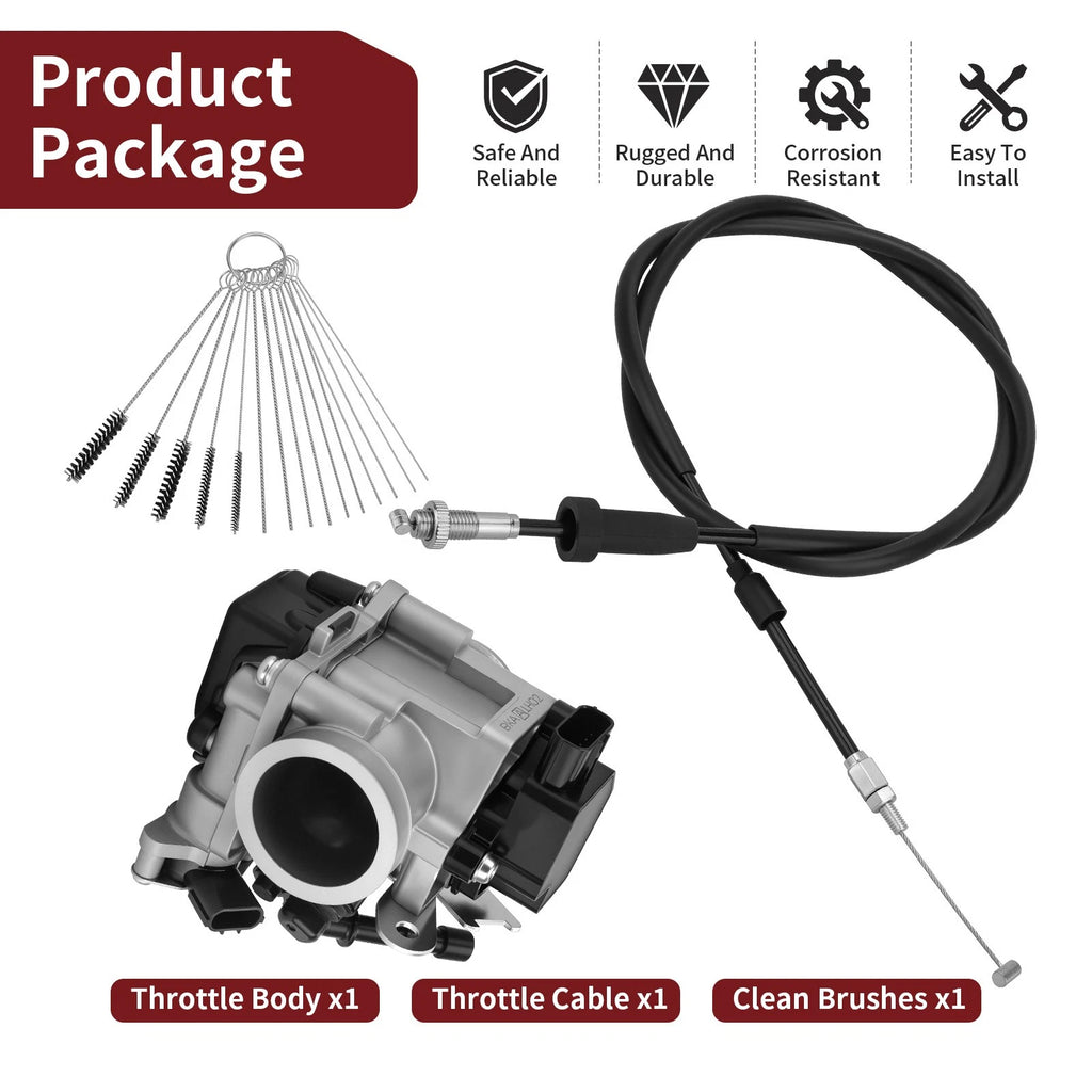 Throttle Body + Cable for Honda Rancher 420 4x4 TRX420FA (2015–2019) 16400-HR3-A42