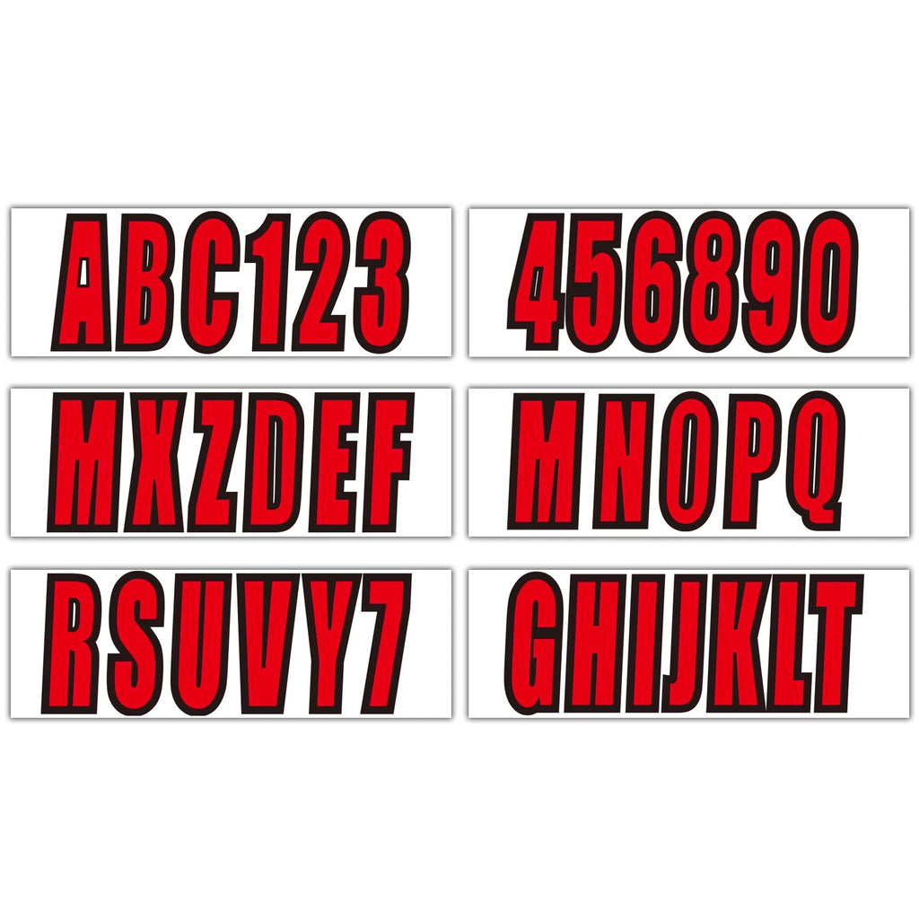 Set of 4 Watercraft Registration Numbers for Boat JetSki (3")