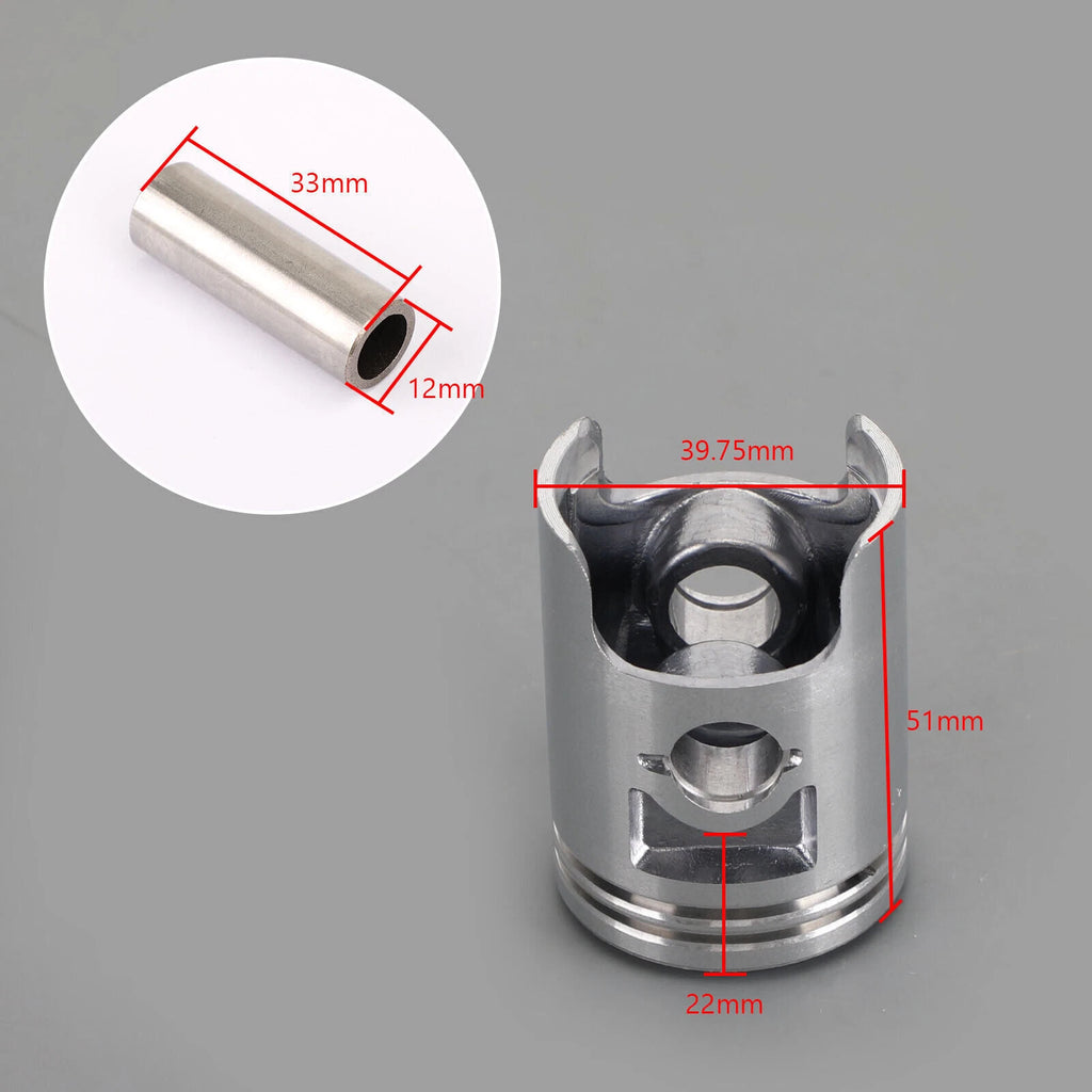 Piston Kit 0.75MM O/S 39.75mm for Daelim Message Tapo Cordi SYM DD Orbit JET 50