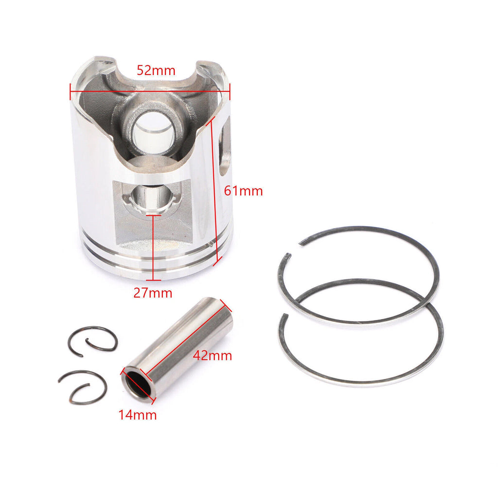 Piston Kit Standard Bore 52mm for Yamaha Axis YA90 (1990–1997) Jog CY90 (1991–1997)