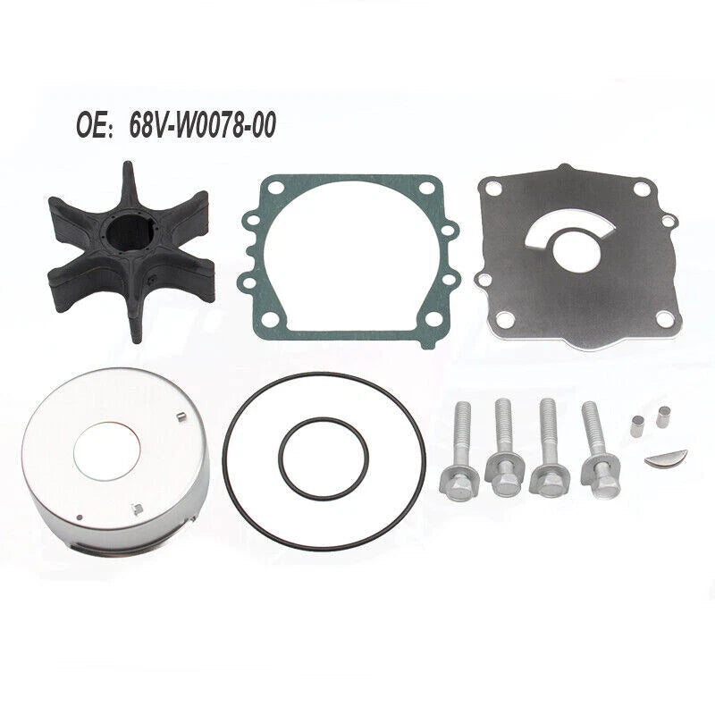 Water Pump Impeller Kit for Yamaha Outboard 4-Str F 75 90 115 HP (68V-W0078-00)