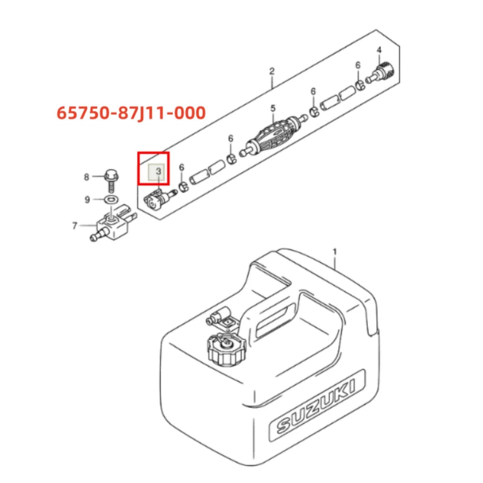 Socket Fuel for Suzuki (65750-87J11, 65750-87J00, 65750-87JL0)