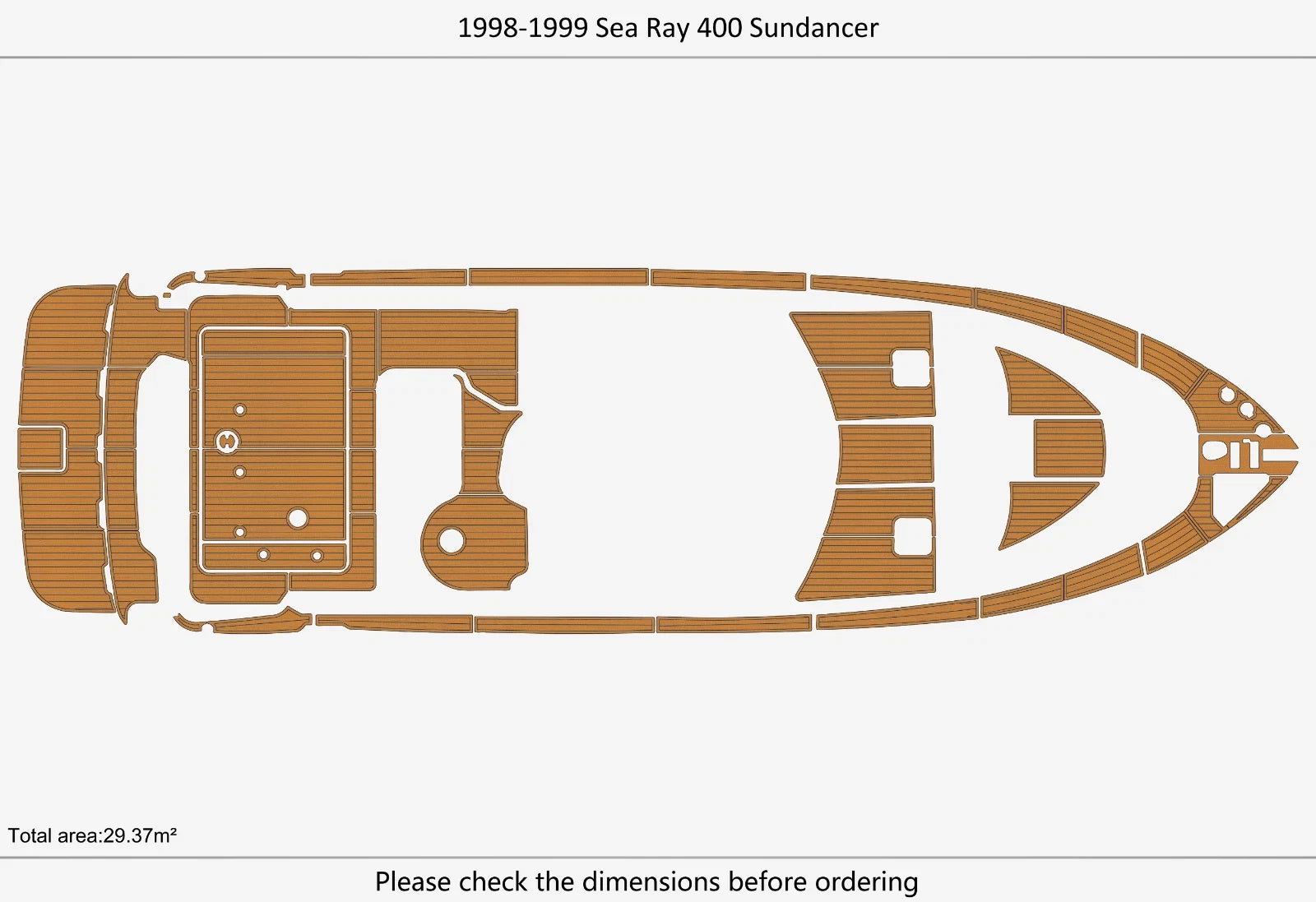 Seadek Swim Platform Pad for Sea Ray Sundancer 400 (1997)