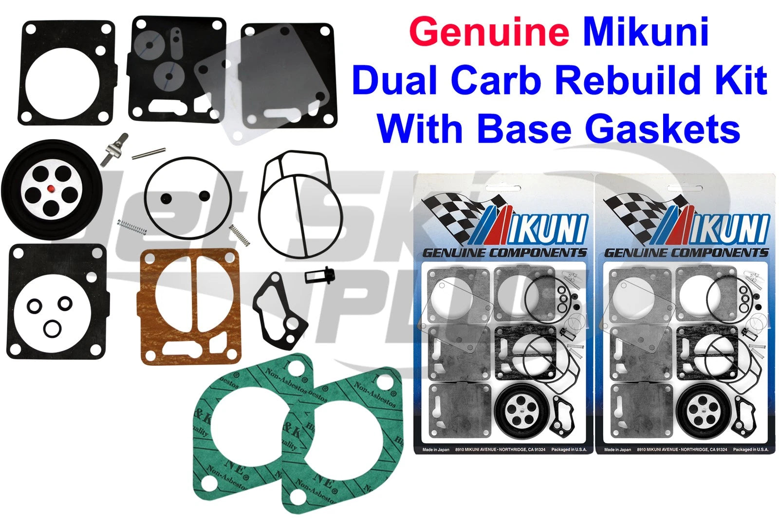 Carburetor Rebuild Kit & Base Gasket for SeaDoo HX (717–720)